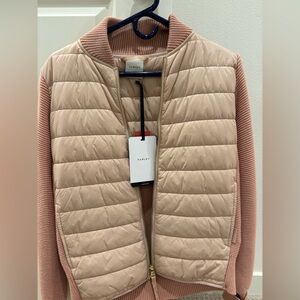 New with tags: Varley Larkin bomber jacket in blush, size XS